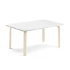Pöytä ELTON 1200x600x530 mm, valkoinen laminaatti, koivu