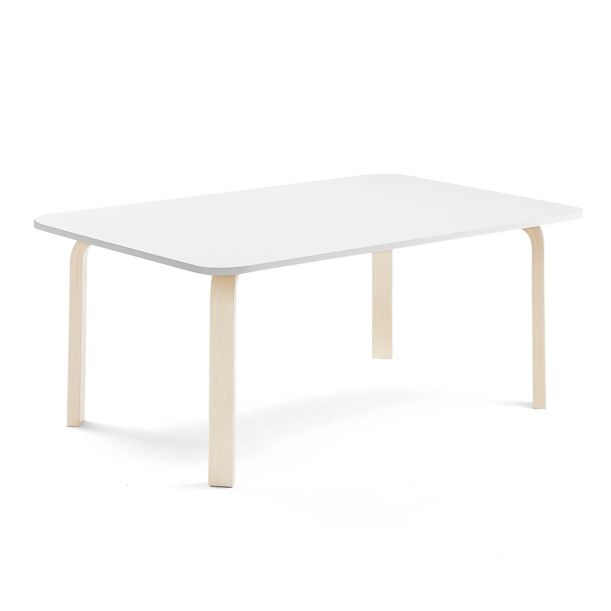 Pöytä ELTON 1400x800x530 mm, valkoinen laminaatti, koivu