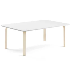Pöytä ELTON 1800x800x530 mm, valkoinen laminaatti, koivu