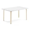 Pöytä ELTON 1400x800x640 mm, valkoinen laminaatti, koivu