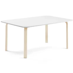 Pöytä ELTON 1800x800x640 mm, valkoinen laminaatti, koivu