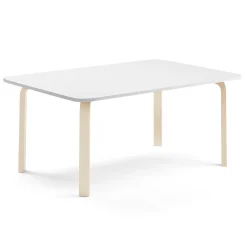 Pöytä ELTON 1800x700x590 mm, valkoinen laminaatti, koivu