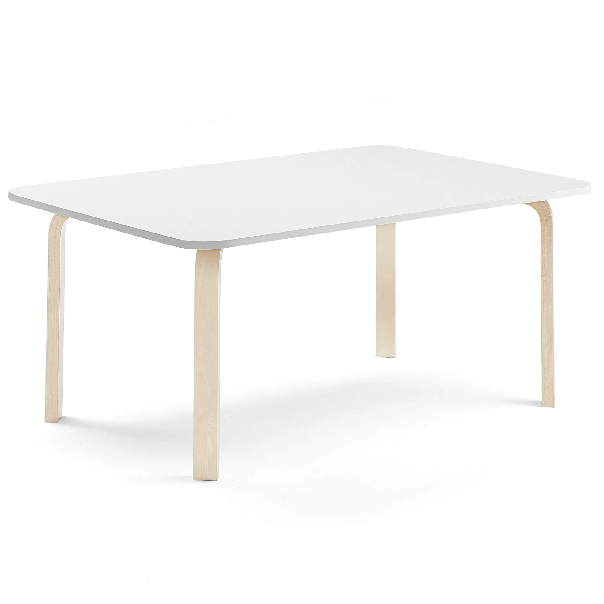 Pöytä ELTON 1800x700x590 mm, valkoinen laminaatti, koivu
