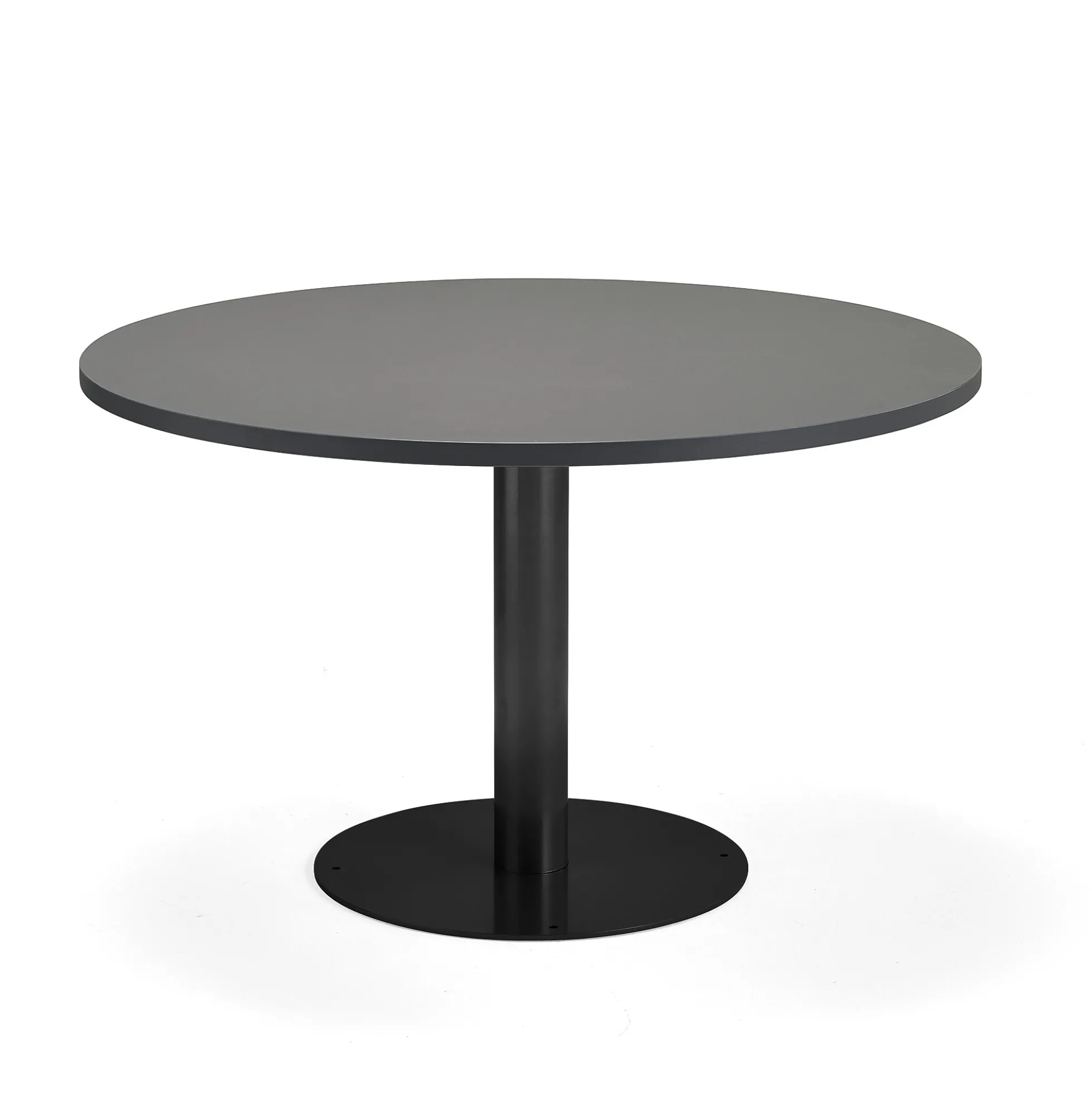 Pöytä GATHER Lattiakiinnitys, Ø 900x720 mm, antrasiitinharmaa, antrasiitinharmaa