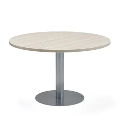Pöytä GATHER Lattiakiinnitys, Ø 900x720 mm, hopeanharmaa, tuhkanharmaa