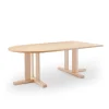 Pöytä KUPOL Puoliovaali, 1800x800x600 mm, beige linoleumi, koivu