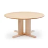 Pöytä KUPOL Ø1200x720 mm, beige linoleumi, koivu