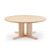 Pöytä KUPOL Ø1200x600 mm, beige linoleumi, koivu