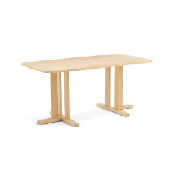 Pöytä KUPOL 1600x800x720 mm, beige linoleumi, koivu