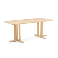Pöytä KUPOL 1800x800x720 mm, beige linoleumi, koivu