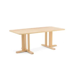 Pöytä KUPOL 1600x800x600 mm, beige linoleumi, koivu