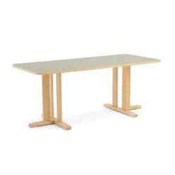 Pöytä KUPOL 1800x800x720 mm, harmaa linoleumi, koivu