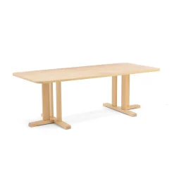 Pöytä KUPOL 1800x800x600 mm, harmaa linoleumi, koivu