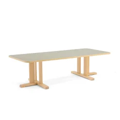 Pöytä KUPOL 1800x800x500 mm, harmaa linoleumi, koivu