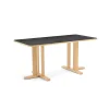 Pöytä KUPOL 1600x800x720 mm, tummanharmaa linoleumi, koivu