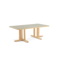 Pöytä KUPOL 1400x800x500 mm, vihreä linoleumi, koivu