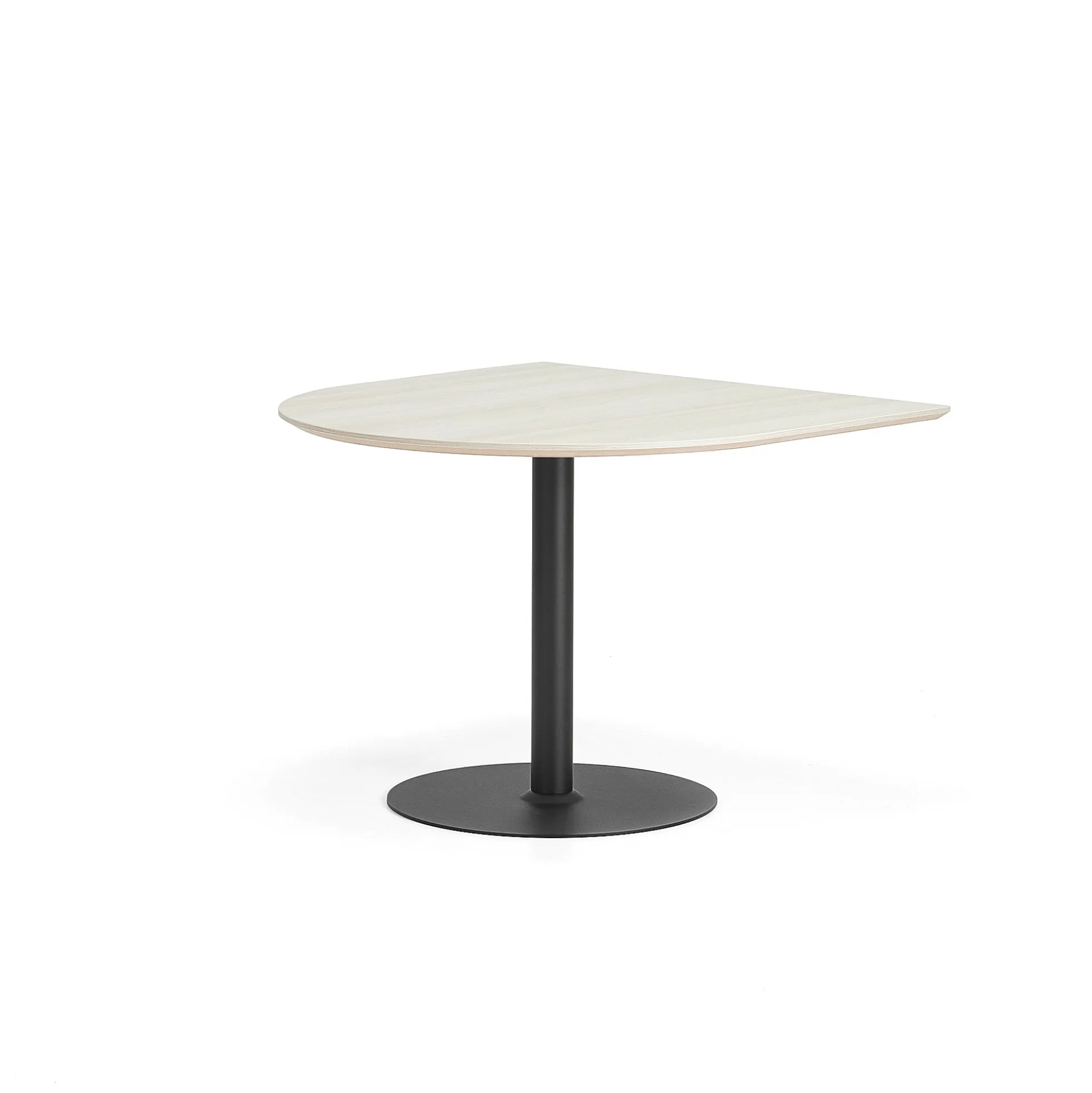 Pöytä METRIC Puoliovaali, 1000x1000x720 mm, musta/saarni