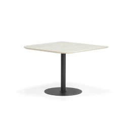 Pöytä METRIC Pyöristetyin kulmin, 1000x1000x720 mm, musta/saarni
