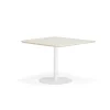 Pöytä METRIC Pyöristetyin kulmin, 1000x1000x720 mm, valkoinen/saarni
