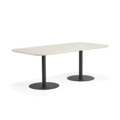 Pöytä METRIC Pyöristetyt kulmat, 2000x1000x720 mm, musta/saarni