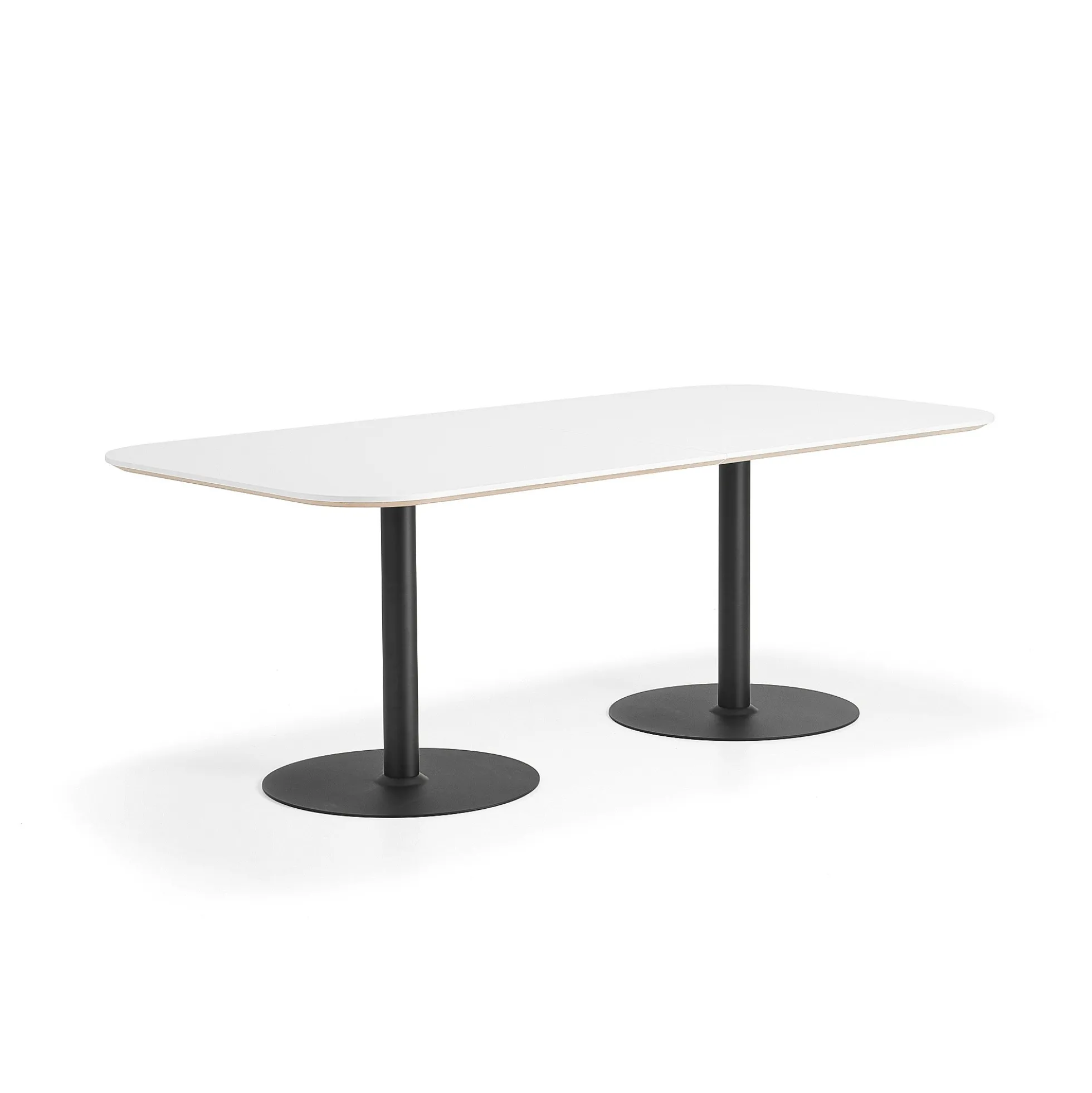 Pöytä METRIC Pyöristetyt kulmat, 2000x1000x720 mm, musta/valkoinen