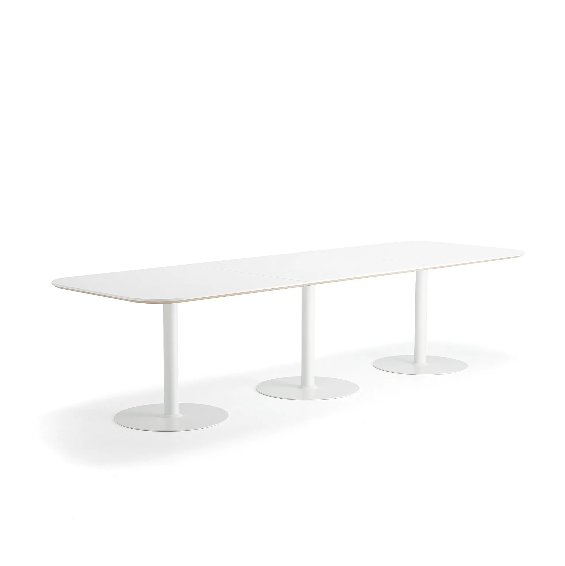Pöytä METRIC Pyöristetyt kulmat, 3000x1000x720 mm, valkoinen