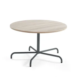 Pöytä PLURAL PLUS Ø 1200x720 mm, korkeapainelaminaatti HPL, antrasiitinharmaa/saarni