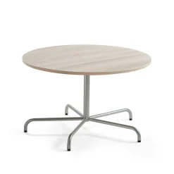 Pöytä PLURAL PLUS Ø 1200x720 mm, korkeapainelaminaatti HPL, hopea/saarni
