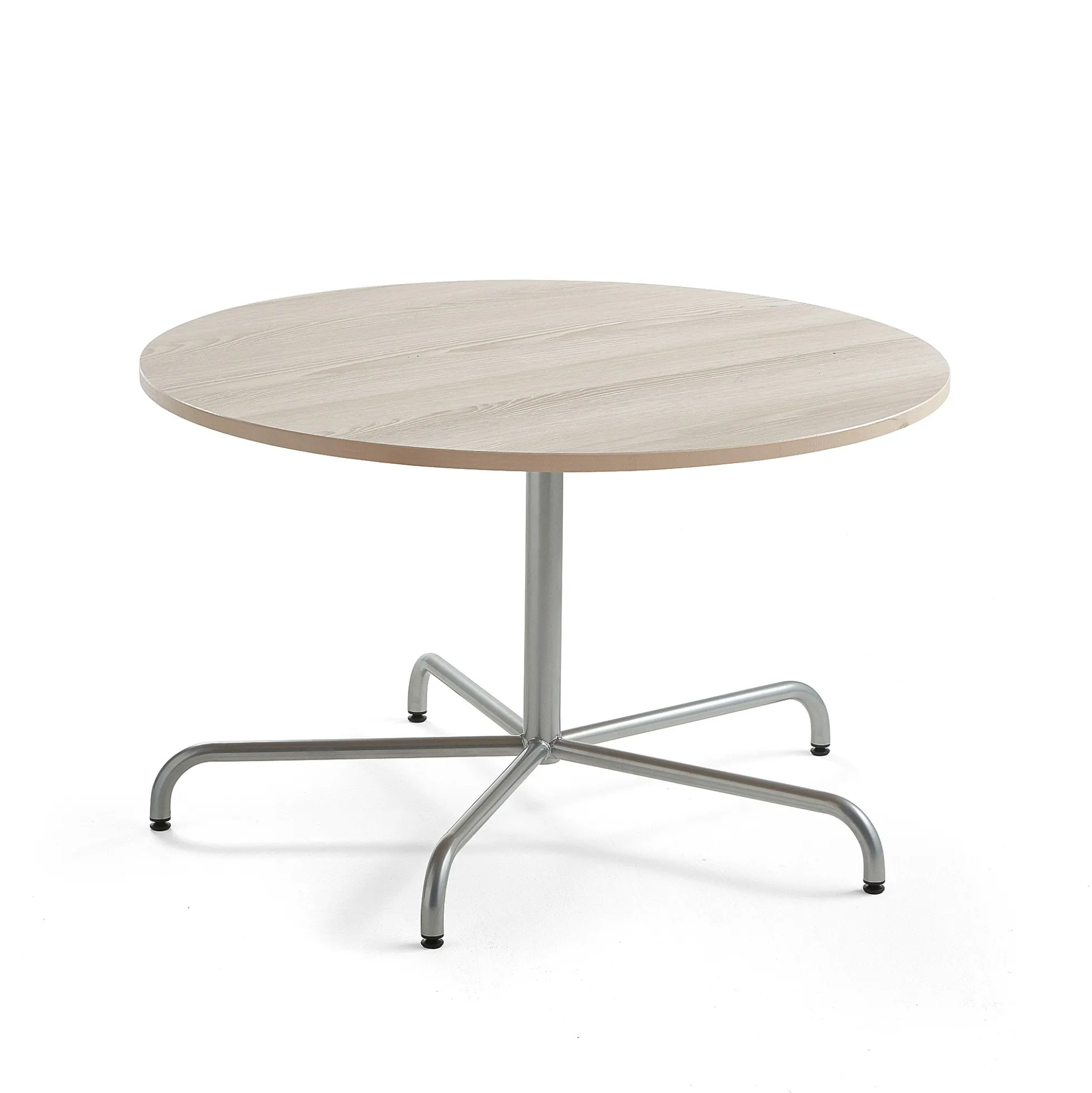 Pöytä PLURAL PLUS Ø 1200x720 mm, korkeapainelaminaatti HPL, hopea/saarni