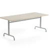 Pöytä PLURAL PLUS 1800x800x720 mm, ääntä vaimentava korkeapainelaminaatti HPL, saarni, hopeanharmaa