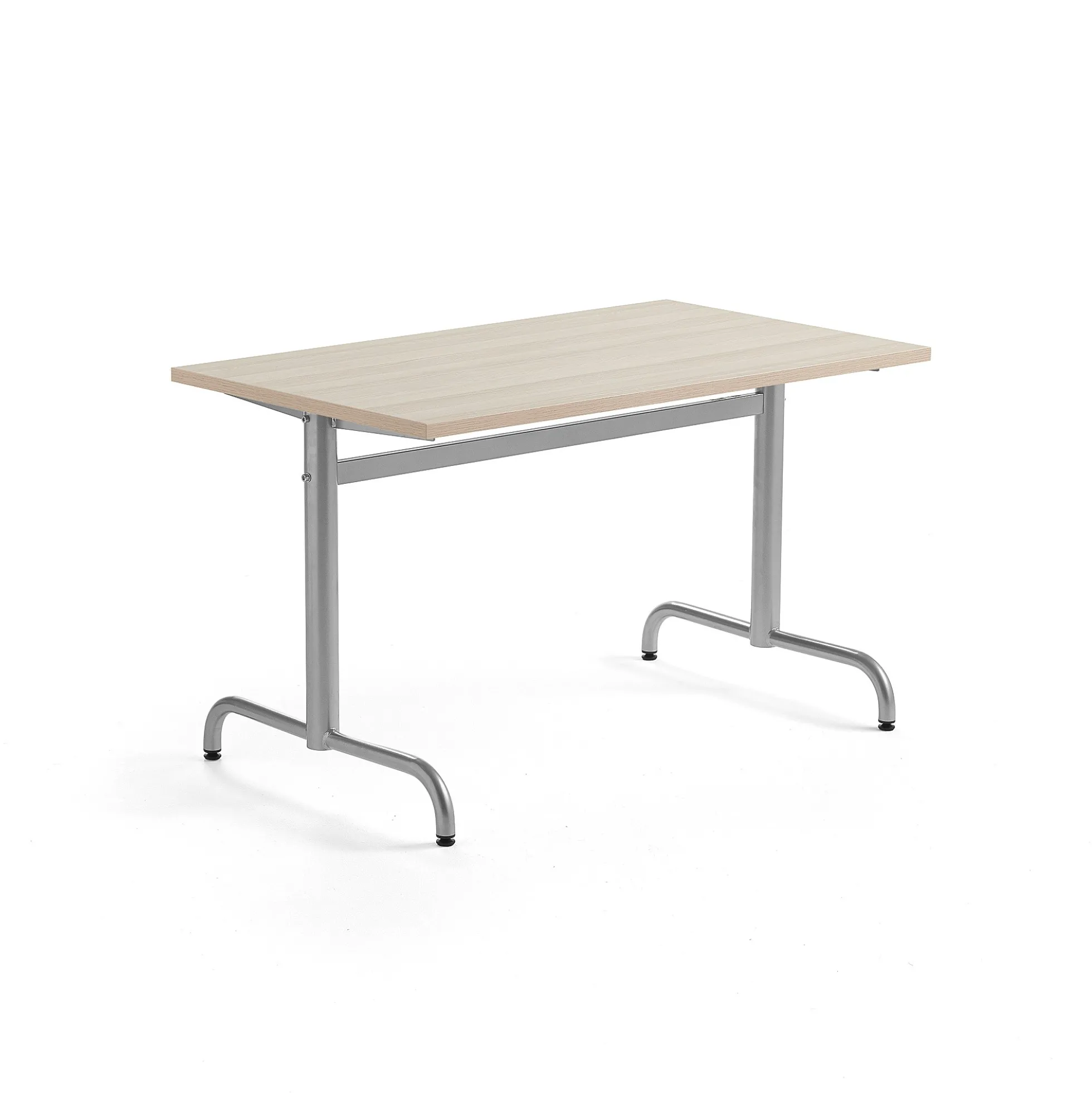 Pöytä PLURAL PLUS 1200x700x720 mm, ääntä vaimentava korkeapainelaminaatti HPL, saarni, hopeanharmaa