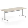 Pöytä PLURAL PLUS 1800x700x720 mm, ääntä vaimentava korkeapainelaminaatti HPL, saarni, hopeanharmaa