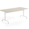 Pöytä PLURAL PLUS 1800x800x720 mm, ääntä vaimentava korkeapainelaminaatti HPL, saarni, valkoinen
