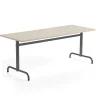 Pöytä PLURAL PLUS 1800x700x720 mm, ääntä vaimentava korkeapainelaminaatti HPL, saarni, antrasiitinharmaa