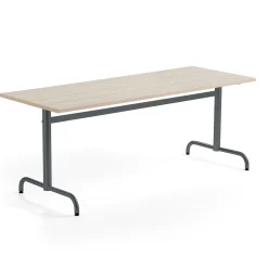 Pöytä PLURAL PLUS 1800x700x720 mm, ääntä vaimentava korkeapainelaminaatti HPL, saarni, antrasiitinharmaa