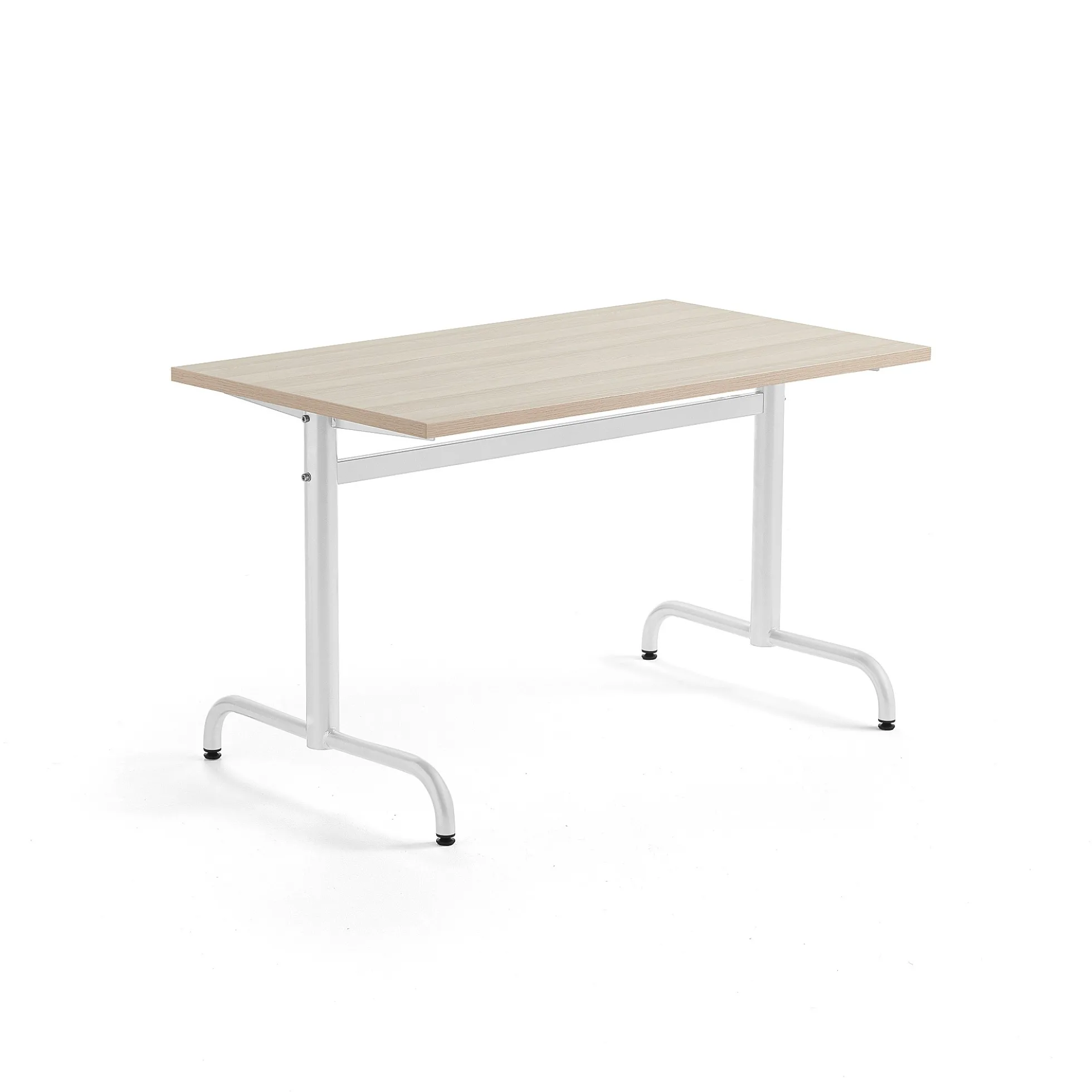 Pöytä PLURAL PLUS 1200x700x720 mm, ääntä vaimentava korkeapainelaminaatti HPL, saarni, valkoinen
