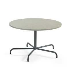 Pöytä PLURAL Ø1200x720 mm, ääntä vaimentava linoleumi, harmaa, antrasiitinharmaa