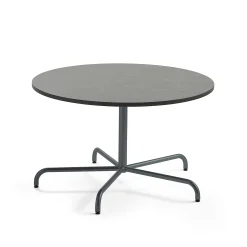 Pöytä PLURAL Ø1200x720 mm, ääntä vaimentava linoleumi, tummanharmaa, antrasiitinharmaa