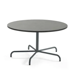 Pöytä PLURAL Ø1300x720 mm, ääntä vaimentava linoleumi, tummanharmaa, antrasiitinharmaa