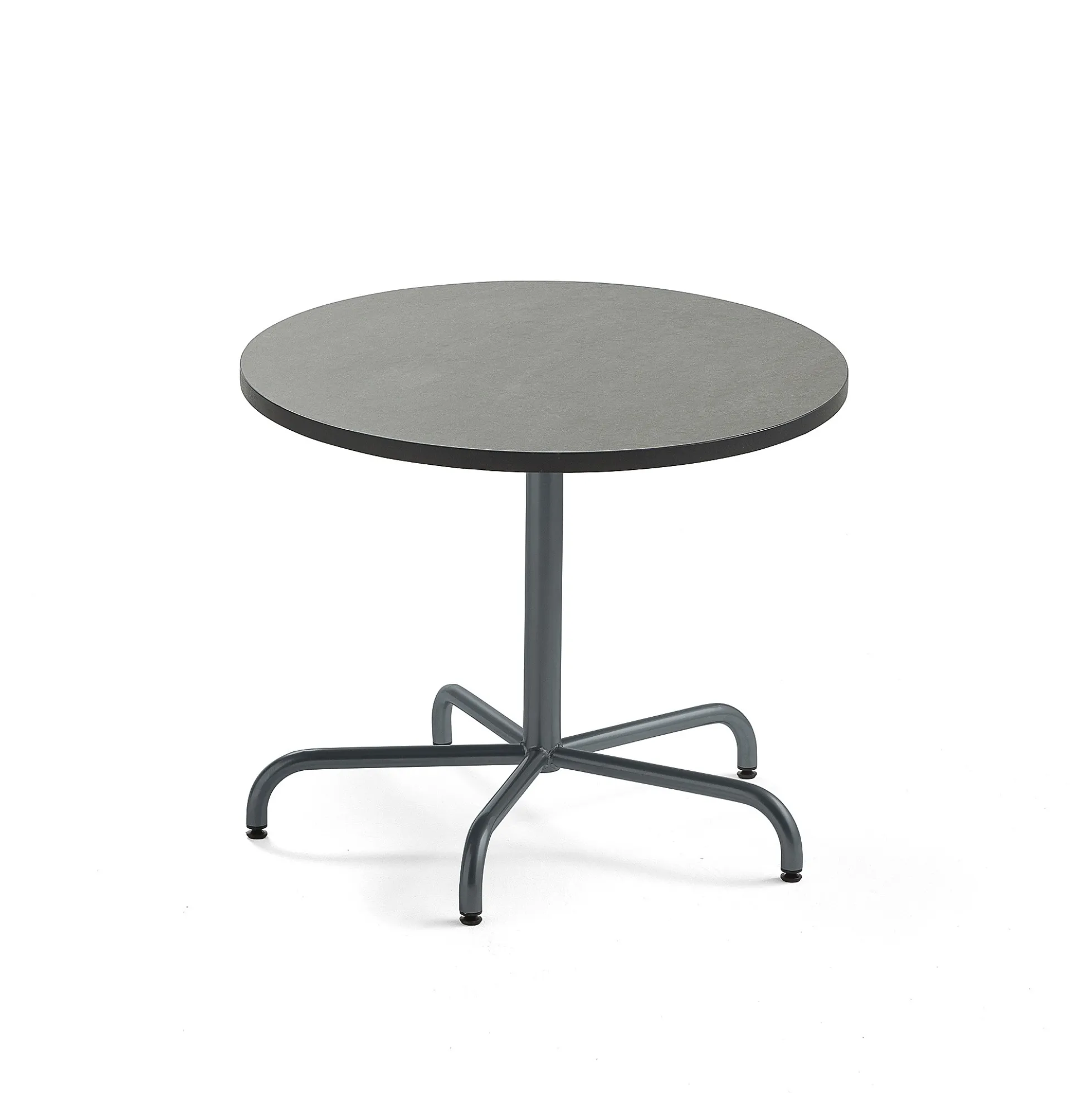 Pöytä PLURAL Ø900x720 mm, ääntä vaimentava linoleumi, tummanharmaa, antrasiitinharmaa