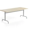 Pöytä PLURAL 1800x800x720 mm, ääntä vaimentava korkeapainelaminaatti, koivu, hopeanharmaa