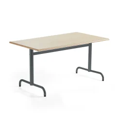 Pöytä PLURAL 1400x800x720 mm, ääntä vaimentava korkeapainelaminaatti, koivu, antrasiitinharmaa