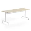 Pöytä PLURAL 1800x700x720 mm, ääntä vaimentava korkeapainelaminaatti, koivu, valkoinen