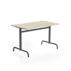 Pöytä PLURAL 1200x700x720 mm, ääntä vaimentava korkeapainelaminaatti, koivu, antrasiitinharmaa
