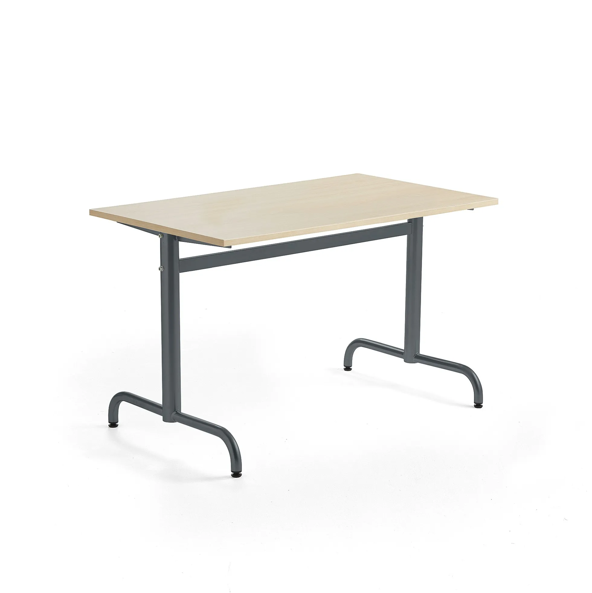 Pöytä PLURAL 1200x700x720 mm, ääntä vaimentava korkeapainelaminaatti, koivu, antrasiitinharmaa
