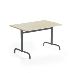 Pöytä PLURAL 1200x800x720 mm, ääntä vaimentava korkeapainelaminaatti, koivu, antrasiitinharmaa