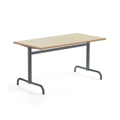 Pöytä PLURAL 1400x700x720 mm, ääntä vaimentava linoleumi, beige, antrasiitinharmaa
