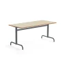 Pöytä PLURAL 1600x700x720 mm, ääntä vaimentava linoleumi, beige, antrasiitinharmaa