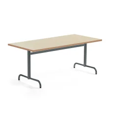 Pöytä PLURAL 1600x800x720 mm, ääntä vaimentava linoleumi, beige, antrasiitinharmaa
