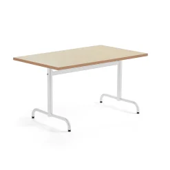 Pöytä PLURAL 1200x800x720 mm, ääntä vaimentava linoleumi, beige, valkoinen